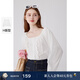 詩(shī)凡黎（‘S EIFINI）水溶蕾絲花邊襯衫2023早秋季新款女優(yōu)雅法式甜美小上衣夏 本白色 M 160/84A