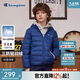 Champion【三防抗菌】冠軍男女兒童紅色輕薄蓄熱連帽羽絨服25冬季新款童裝