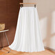 韓思優(yōu)白色雪紡a字百褶半身裙女春季2026新款顯瘦垂墜感a字裙傘裙 白色半身裙 -長(cháng)款【專(zhuān)柜柜貨】 常規 M /27 建議95-105斤