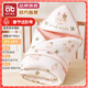 愛(ài)貝迪拉新生兒包被嬰兒防驚跳夏季秋冬四季寶寶抱被睡袋包單嬰幼兒通用 秋冬5~15°C適用（桃瑞絲莊園）暖姜系列&加厚