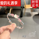慕寶琳（MUBAOLIN）足銀999銀手鐲卡通可愛(ài)滴油kt貓HelloKitty女童粉親子手鐲 中童一個(gè)（適合3-13歲佩戴）