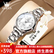 歐利時(shí)（OLEVS）瑞士認證品牌手表鋼帶機械表全自動(dòng)女士手表夜光女表送女生推薦 琉晶白|禮盒包裝|定制刻字