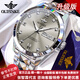 歐品客瑞士認證十大品牌手表男全自動(dòng)機械表進(jìn)口機芯鎢鋼防水夜光男士表 鋼帶本灰3262加強升級版【進(jìn)口機芯】 免費刻字