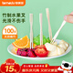 特美居（temeiju）水果叉一次性叉子月餅蛋糕竹制加厚點(diǎn)心叉外賣(mài)打包環(huán)保木叉100支
