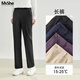 MsShe【巨顯瘦直筒長(cháng)褲/九分】大碼女裝2026款春夏裝胖mm休閑褲女士 長(cháng)褲-黑色現貨 4XL
