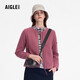 AIGLE艾高冬季沖鋒衣內膽防風(fēng)抓絨女無(wú)領(lǐng)打底開(kāi)衫外套