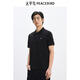 太平鳥(niǎo)【羅馬布】太平鳥(niǎo)男裝新精英80支POLO衫 黑色 第二批 3XL