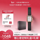 EMPORIO ARMANI阿瑪尼手表女士 鑲鉆方表盤(pán)皮帶石英表 情人節禮物送女友AR11248