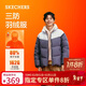 斯凱奇（Skechers）新年禮物面包羽絨服冬季短款上衣保暖舒適外套男女同款L324U104