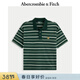 Abercrombie & Fitch【重磅POLO】男裝25夏季美式條紋棉質(zhì)Polo衫短袖T恤 綠色條紋 L (180/108A)