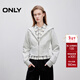 ONLY2025秋季新款舒適顯瘦修身連帽插肩短款長(cháng)袖衛衣女|12539R001 G19 淺灰紗色 M