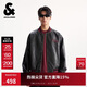 杰克·瓊斯（JACK&JONES） 男裝夾克個(gè)性潮流出街刺繡鋼印棒球領(lǐng)寬松休閑PU皮衣2253P3007
