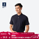 迪卡儂（DECATHLON）polo衫男T恤短袖男士夏季翻領(lǐng)運動(dòng)速干T恤純色大碼 全棉深藍 S (170) 88A
