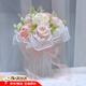 金格羽手捧花結婚婚禮仿真領(lǐng)證道具套裝求婚訂婚拍照次日達花束新娘捧花 手捧花【香檳粉】