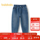巴拉巴拉童裝男童牛仔褲長(cháng)褲中小童褲子秋冬加絨24108109