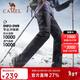 駱駝（CAMEL）戶(hù)外沖鋒褲防風(fēng)保暖長(cháng)褲情侶款休閑褲6119黑色男L