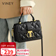 viney牛皮包包女包時(shí)尚斜挎包輕奢手提單肩包生日禮物高級感送女友老婆