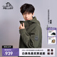 伯希和（Pelliot）【成毅同款】【山?！繘_鋒衣羽絨三合一男女秋冬鵝絨內膽防水外套 橄欖綠【男女同款】/鵝絨兩件套 S