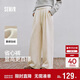 森馬（Semir）寬松打褶仿呢闊腿褲垂感2025慵懶糯米褲休閑褲女冬季109725127010