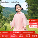 巴拉巴拉【balaOne】童裝兒童連衣裙女童2026新款春裝襯衫網(wǎng)紗裙短裙 芭蕾粉00366 140