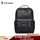 暇步士（Hush Puppies）雙肩包 男大容量商務(wù)休閑電腦包旅行背書(shū)包潮流時(shí)尚牛皮包 黑色