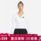 耐克（NIKE）舒適短款瑜伽休閑拉鏈緊身長(cháng)袖T恤FD2377-100 白色 S 