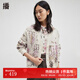 播商場(chǎng)同款Houzichao聯(lián)名刺繡印花毛衣24冬針織開(kāi)衫女BDR4UD3846 P24木槿花 M