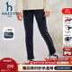 哈吉斯（HAZZYS）品牌童裝女童打底褲秋新品彈力簡(jiǎn)約百搭加厚一體絨打底褲 藏藍 145