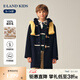 E·LAND KIDS【100%綿羊毛】童裝男女童毛呢大衣2025冬新品外套 Navy藏青色/59 150