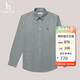 哈吉斯（HAZZYS）男裝 小千鳥(niǎo)格長(cháng)袖襯衫ASCZK1BCK03 綠色GR 175/96A48