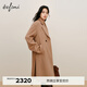 伊芙麗（eifini）經(jīng)典駱駝絨毛呢外套女2023秋裝新款氣質(zhì)高級感老錢(qián)風(fēng)毛呢大衣外套 駝色 160/84A/M