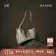 半坡飾族（bampo）女包包新款福瑞方方包頭層牛皮大容量輕奢單肩斜挎包520禮物 淺灰白【葫蘆專(zhuān)屬五金】