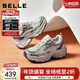 百麗（Belle）拼接撞色老爹鞋女商場(chǎng)同款增高厚底休閑鞋E4Q1DCM5 米色 37 (235mm)