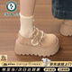 啄木鳥(niǎo)復古小個(gè)子增高厚底勃肯鞋女2026新款春秋配裙子百搭軟底休閑單鞋 米色 37 (235mm)