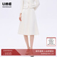 LIME【吉娜同款】朗姿/萊茵小香風(fēng)Amanda套裝赫本風(fēng)上衣高腰裙新款 米白色半裙追單4 M