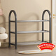 安爾雅簡(jiǎn)易塑料鞋架 組裝客廳創(chuàng  )意鐵藝鞋架 門(mén)后收納女鞋柜多層