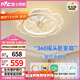 雷士（NVC）LED照明風(fēng)扇燈吸頂吊扇燈全光譜臥室搖頭智控42瓦無(wú)極調光