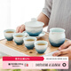 景德鎮陶瓷官方手工高山流水蓋碗公道杯茶杯茶具套裝家用喝茶功夫茶具 高山流水-云霧茶具套裝