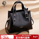 老人頭牛皮女士包包女包大容量手提包單肩包斜挎包媽媽包生日情人節禮物