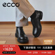 愛(ài)步（ECCO）街頭英倫風(fēng)牛津鞋圓頭增高亮面皮鞋男 都市首爾522364 黑色43