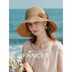 凡飾（FANCET）手鉤草帽女春夏法式優(yōu)雅帽子海邊度假沙灘帽氣質(zhì)花朵可折疊遮陽(yáng)帽