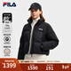 FILA 斐樂(lè )楊冪同款女士羽絨服2025冬季新款休閑短款RGB-多彩羽絨外套 正黑色-BK M 165/84A/M