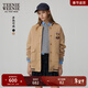 Teenie Weenie小熊秋季簡(jiǎn)約學(xué)院風(fēng)棒球服衛衣開(kāi)衫外套寬松時(shí)尚女裝 卡其色 M (165)