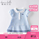 戴維貝拉（DAVE＆BELLA）汽水棉兒童裙子女童連衣裙公主裙女孩夏裝嬰兒夏季寶寶運動(dòng)服 淺藍色 90 cm（建議身高80-90cm）