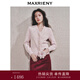 MAXRIENY【冬日逸境-商場(chǎng)同款】釘珠精致甜美水貂毛外套 淺藕粉 M