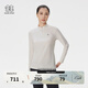 KOLON SPORT/可隆戶(hù)外吸濕速干T恤 女子S-FUNCTIONAL半拉鏈長(cháng)袖內搭 LKZT5AN028-CR 奶油白 L 170/92A