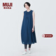 MUJI MUJI 女式強捻無(wú)袖連衣裙女裝連身裙子夏季純棉全棉長(cháng)裙BC2JNC4S 藏青色 L (165/88A)