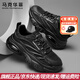 馬克華菲男鞋2026春季新款網(wǎng)面透氣老爹鞋軟底百搭增高氣墊休閑跑步運動(dòng)鞋 黑色 40 標準運動(dòng)鞋碼