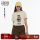 Teenie Weenie小熊T恤2025夏季學(xué)院風(fēng)活力印花上衣寬松短袖女 象牙白 M