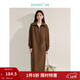茵曼（INMAN）polo領(lǐng)半拉鏈衛衣連衣裙2025春秋女裝新品套頭落肩長(cháng)款針織裙 深咖色 M